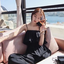 원피스 OPC007 와이드 나시 점프슈트 민소매
