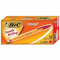 빅볼펜 BIC 오렌지 볼펜 0.7mm 12개입 MO, 단품