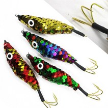 인천낚시1번지 왕눈이 문어에기 스팽글 문어전용 에기, 골드