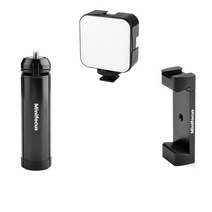 유튜브시작하기 인터넷방송셋팅 방송셋팅 vlogging kit 전화 비디오 액세서리 삼각대 led 라이트 cellphone shotgun 마이크 for mobile phone, 라이트 키트 1