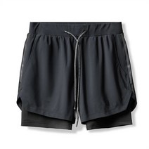 스포츠 반바지 이중 레깅스 운동복 트레이닝 팬츠