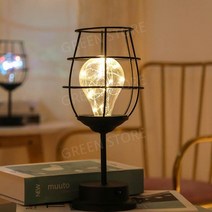 조명 인테리어 술집 바 술집조명 테이블 파티 네온, 따뜻한화이트/레드와인글라스아이언라이트(배터리+USB이중