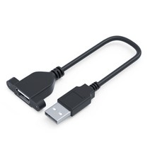C타입 고속 충전 데이터 케이블 USB 수-암 익스텐션 PC 액세서리용 나사 포함 E5BA 2.0, [03] 1m, [02] USB2.0