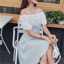 플레어 원피스 오프숄더 봄 여름 가을 데일리룩 코디