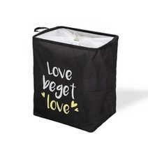 런드롬 다용도 빨래바구니_분리수거함 사용OK, 블랙