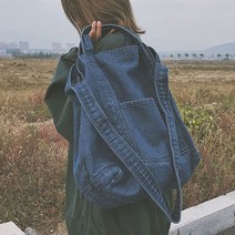 장바9니 데님 빅사이즈 에코백 쇼퍼백