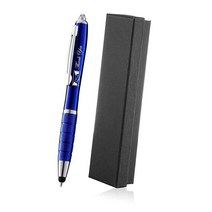 Thank You Gift Pen for Your Boss 동료 아내 남편 아빠 엄마 의사를 위한 제품 3 in 1 스타일러스 금속 볼펜 LED 손전등-대부분의 휴대폰 및 터치 스크린 장치와 호환 블루, Green