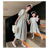 모녀 원피스 시밀러 엄마딸 맘 커플 룩 어머니 딸 드레스 여름 가족 맞춤 꽃무늬 패밀리 엄마와 나 옷 엄마 의상
