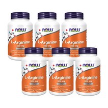 Now Foods L-아르기닌 500mg 캡슐, 250정, 6개