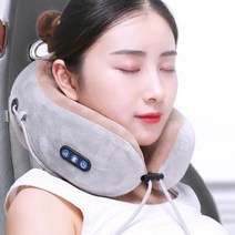 제이피샵 목 안마기 마사지기 안마 베개, 충전식목안마기 핑크