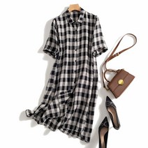 드레스허그 메리드 데일리 체크 카라 원피스