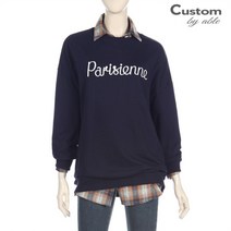 [CUSTOMABLE]레터링 포인트 맨투맨 티셔츠_[C1909TS204C]