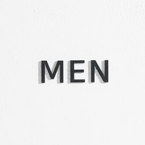 스튜디오투명 화장실 표지판 블랙, MEN, 2개