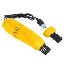 카샴푸 프리워시 세차 폼랜스 미니 USB 자동차 진공 청소기 마이크로 강력한 흡입력 먼지 브러시로 먼지를 빠르게 제거, Orange