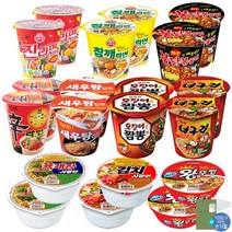 더블비 농심 오뚜기 삼양 컵라면 10종 총 20개 (육사발2+김치사발2+미니왕2+신2+새우2+너구리2+오짬2+진매2+참깨2+불닭2)+더블비카드거울, 1세트