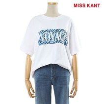 미스칸트 지브라 배색 반팔 티셔츠 KPTSM429