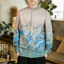 남자 생활한복 마고자 긴팔 퓨전 하이넥 계량 개량 데일리 중년 상의