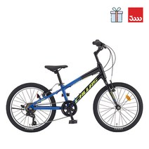 2023 삼천리 칼라스 주니어용 JR 20인치 100% 완조립 자전거 입문 입문용 주니어 7단 MTB 산악용 산악자전거, 블랙 / 블루