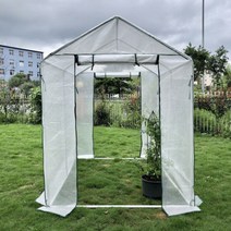 WARM조립식 소형 간이 온실 창고 비닐하우스, 150x200x195cm 선반+플라스틱 필름개