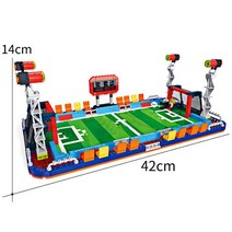 레고호환 도시 축구장 모델 빌딩 블록 벽돌 경기장 선수 팀 호환 지상 축구 바닥 게이트 스포츠베이스 플레이트, floor no box