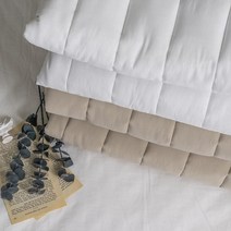 침대 패드 고정밴딩 이불 먼지없는 순면 피그먼트 워싱 매트리스 요 바닥 슈퍼싱글 퀸 라지킹 사이즈, 엘리_화이트