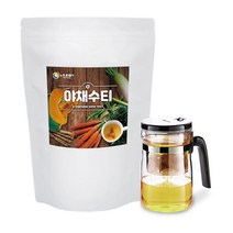 뉴트로웨이 야채수티 100티백+티포트500ml 세트 야채수 국내산 당근 우엉 호박 작두콩