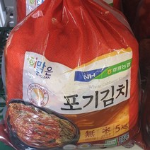 농협 해남 이맑은 포기김치 5kg, 아이스팩 포장