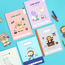 인디고어린이 초등 저학년 줄노트 4권세트 무제 15줄