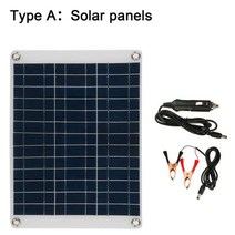 태양광 패널 인버터 설치 태양열 300W 전지 12V USB 전원 휴대용 야외 사이클 캠핑 하이킹 여행 50-100A 컨트롤러와 휴대 전화 충전기, 01 A