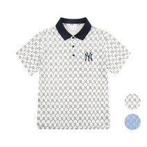 MLB 공용 모노그램 올오버 카라 반팔 티셔츠 뉴욕양키스 (31TSQM131) 50N 50S