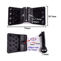 정원 용품 1 100pcs PE 나비 양산 그물 클립 홈 울타리 설치 후크 온실 태양 음영 클램프 야외 텐트 걸이 집게, [01] Black, [05] 100 Pieces