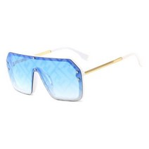 얼굴형에맞는안경 빅사이즈 대두 안경태 남녀공용패션선글라스 힙합 선글라스 과장된 대형 프레임 결합 여성용 무테 남녀 공용 레터 렌즈 패션