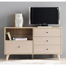 높은 모던 레트로 4단 티비다이 1200 (4색) AV장 안방 자취방 수납형 대 TV, 월넛