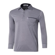 [KT알파쇼핑]남성 간절기 앞 포켓 가벼운 카라넥 티셔츠 LM-KAA-4805-1-네이비