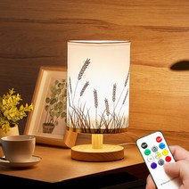 xupeng 북유럽 침실 헤드라이트 우드 조광 LED 무드등 리모컨 스탠드 H84, A(리모트 USB 모델)
