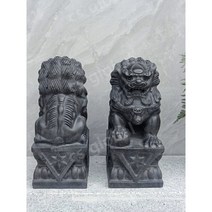 해태 해치 사자 상 석상 장식 액막이 풍수지리, 높이 50 길이 25 너비 20 cm