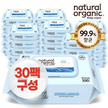 네츄럴오가닉30팩 네츄럴오가닉 데미워터 물티슈 100매 * 3..., 없음