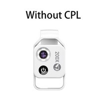 카메라렌즈 캐논 호환 렌즈 시그마 CPL 모바일 LED 라이트 마이크로 포켓 매크로 렌즈와 200X 배율 현미경, 04 White without CPL