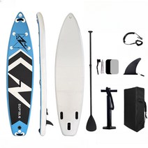 패들보트 서핑 패들 패달 공기주입 보드 풀세트 카약, 하늘_320x76x15