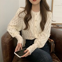 간절기 여성기모티셔츠 플라워반팔블라우스 여성 퍼프 블라우스 레이스블라우스 플라워블라우스 7부 크롭 리본블라우스 펀칭 예쁜블라우스쇼핑몰