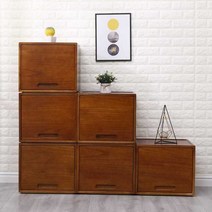 오동나무 도어형 공간박스 원목 큐브 소품 칼라박스, 옵션3 45x40x40