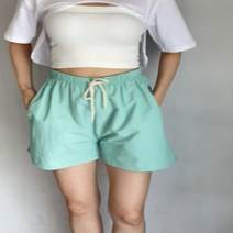 옷자락 [옷자락] 여자 바스락 5컬러 밴딩 캐주얼 반바지