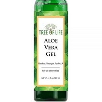 Tree of Life Beauty 얼굴과 바디용 수딩 알로에 베라 젤 햇볕 후를 위한 쿨링 유기농 알로에 118.3ml(4온스) 287585
