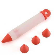 아이디어 상품 기발한 주방 용품 가제트 액세서리 실리콘 식품 쓰기 펜 초콜릿 케이크 장식 도구 크림 컵 주방 요리 용품, 빨간색