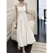 빈티지 스트랩 롱 라인의 맥시멈 파티 데이트 원피스