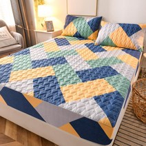 방수 침대 시트 퀼트 만화 프린트 트윈 퀸 킹 사이즈 매트리스 커버 보호자 침구 용, Fashion fan_pillowcasesx2