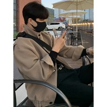 남자 항공 점퍼 패딩 방수 방풍 아우터 잉글리쉬 남성복 브라운 모직코트 남고급감 겨울 숏코트 조종사복 점퍼