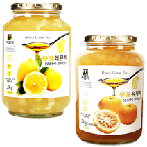 씨밀레 봉밀 2kg x 2병 레몬꿀차 벌꿀 꿀 유자차 레몬차 유자청 레몬청, 씨밀레 봉밀 유자차 2kg + 레몬차 2kg