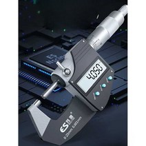 디지털 마이크로미터 고정밀 전자 측정기 0.001게이지, 팁 60도 블레이드 0.4mm