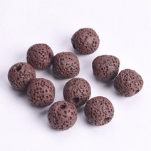 천연 화산 용암 돌 라운드 6mm 8mm 10mm 12mm 14mm 16mm 느슨한 비즈 쥬얼리 만들기 DIY 팔찌 결과 만들기, 05. 14mm 10pcs, 13. Brown